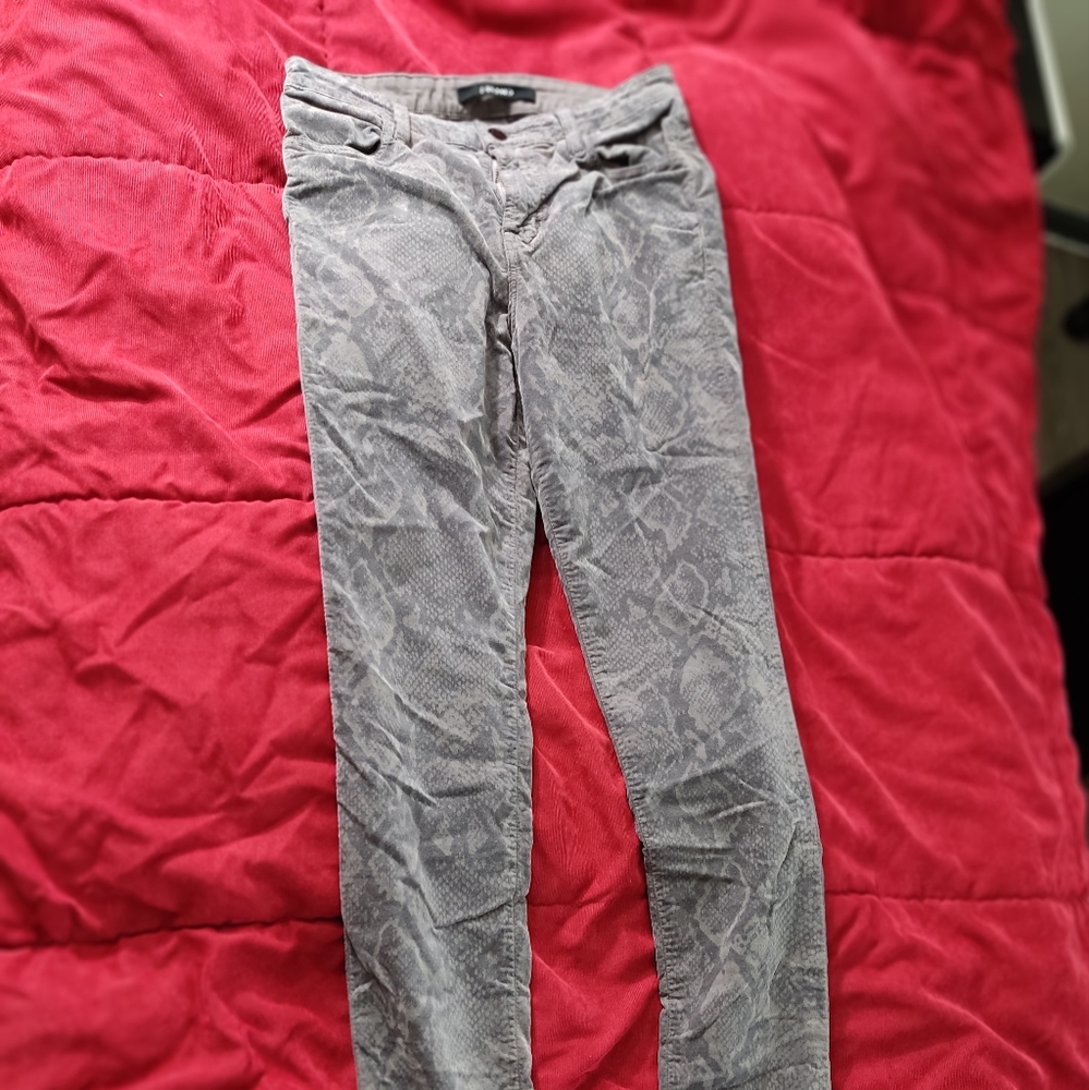 J Brand velvet animal print pants